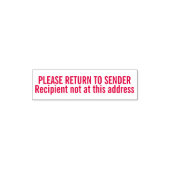 Rubber stempel retour afzender niet op dit adres (Design)