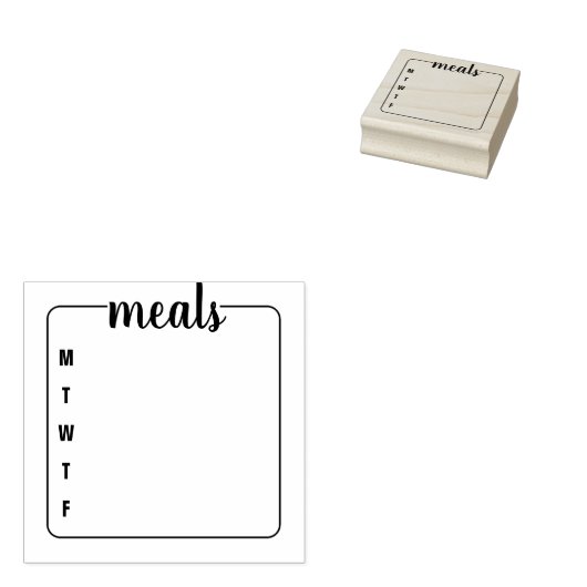 Rubber stempel voor bullet journal maaltijd planni (Gestempeld)