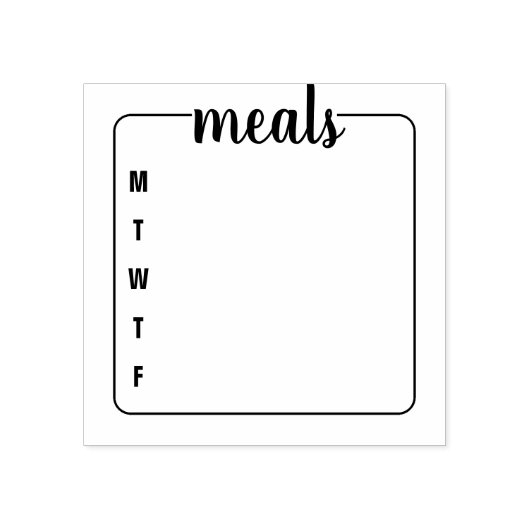 Rubber stempel voor bullet journal maaltijd planni (Afrduk)