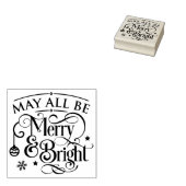 Rubber stempel voor droog en helder kerstkaartje (Gestempeld)