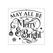 Rubber stempel voor droog en helder kerstkaartje (Afrduk)