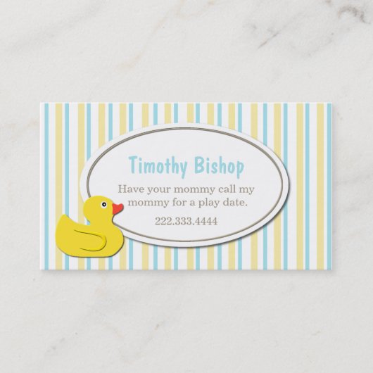 Rubber tapijtdatumkaart contactkaartje (Voorkant)