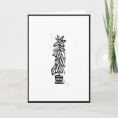 Rubber Tree Block print Kaart (Voorkant)