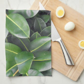 Rubber Tree Closeup Theedoek (Quarter Fold)