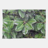 Rubber Tree Closeup Theedoek (Horizontaal)