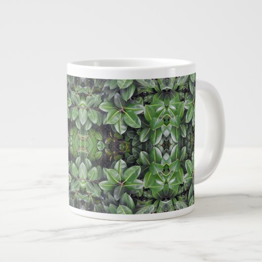 Rubber Tree Leaf Patroon Grote Koffiekop (Voorkant rechts)
