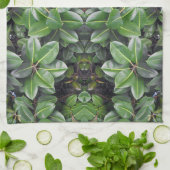 Rubber Tree Leaf Patroon Theedoek (Gevouwen)