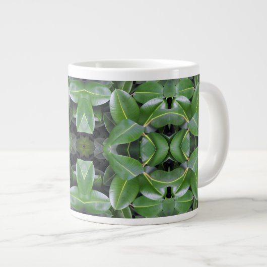 Rubber Tree Patroon Grote Koffiekop (Voorkant rechts)