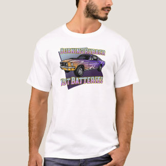 Rubber verbranden, geen batterijen t-shirt