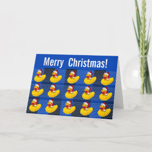 Rubber Vrolijke Kerstmis van de Kerstman Ducky Feestdagen Kaart