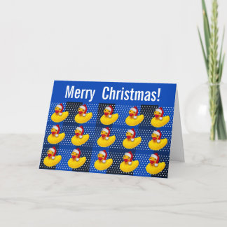 Rubber Vrolijke Kerstmis van de Kerstman Ducky Feestdagen Kaart