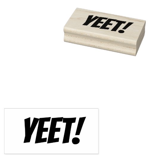 Rubber "YEET!" stempel (Gestempeld)