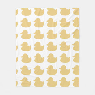 Rubber Yellow Ducky Design Fleece Deken