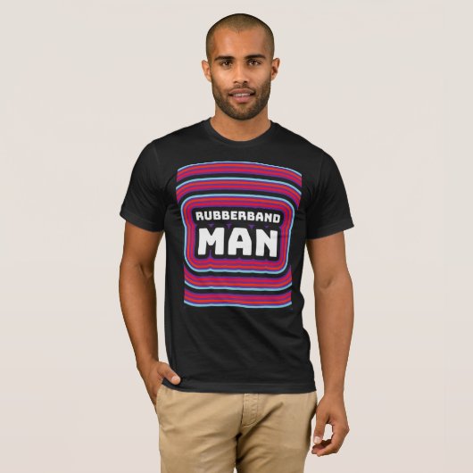 RUBBERBAND MAN MANNEN 1970S BIRTHDAY T-SHIRTS (Voorkant volledig)