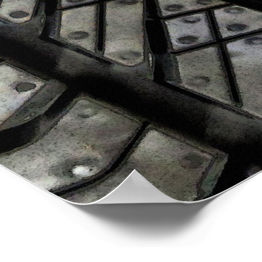 Rubberbandstijl automobieltextiel poster (Hoek)