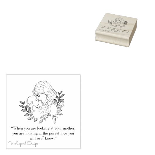 Rubberblokken en inkt voor MOEDERDAG Rubberstempel (Gestempeld)