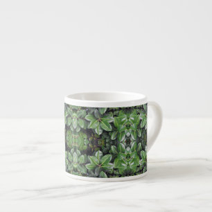 Rubberboom Blad Patroon Espresso Kop