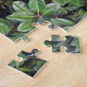 Rubberboom Blad Patroon Legpuzzel (Zijkant)