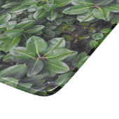 Rubberboom Blad Patroon Snijplank (Hoek)