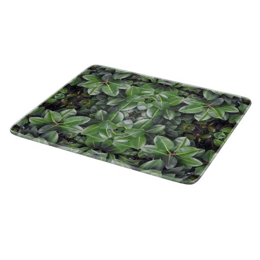 Rubberboom Blad Patroon Snijplank (Hoek)