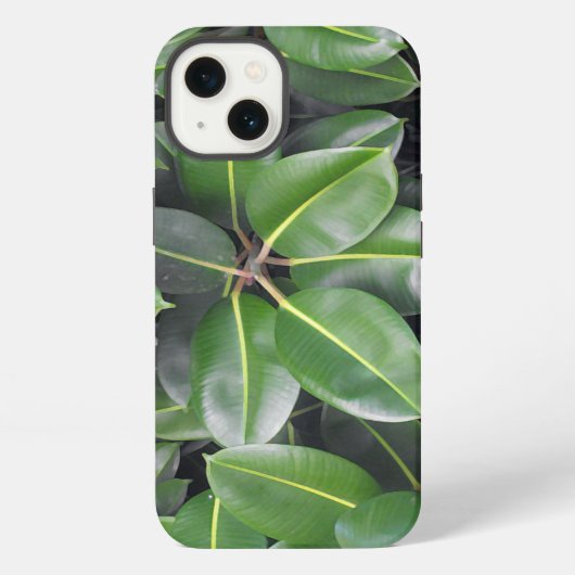 Rubberboom Close-up iPhone Hoesje (Achterkant)