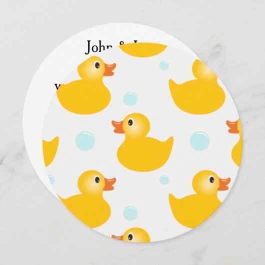 rubberducky babydoucheuitnodigingen kaart (Voorkant / Achterkant)