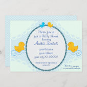 rubbereend baby shower kaart (Voorkant / Achterkant)