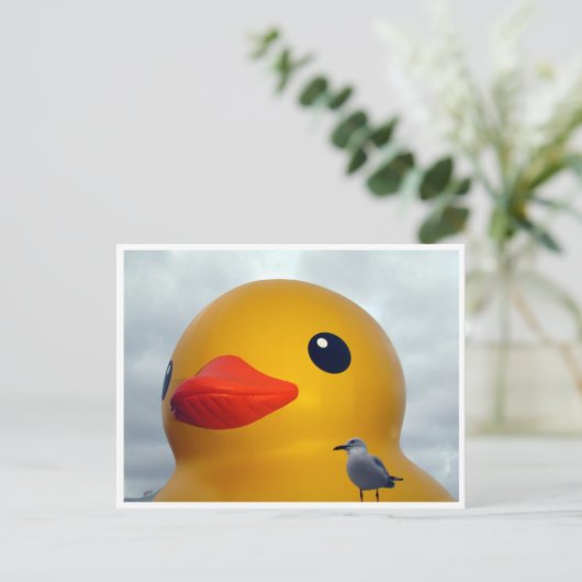 rubbereend briefkaart (Staand voorkant)