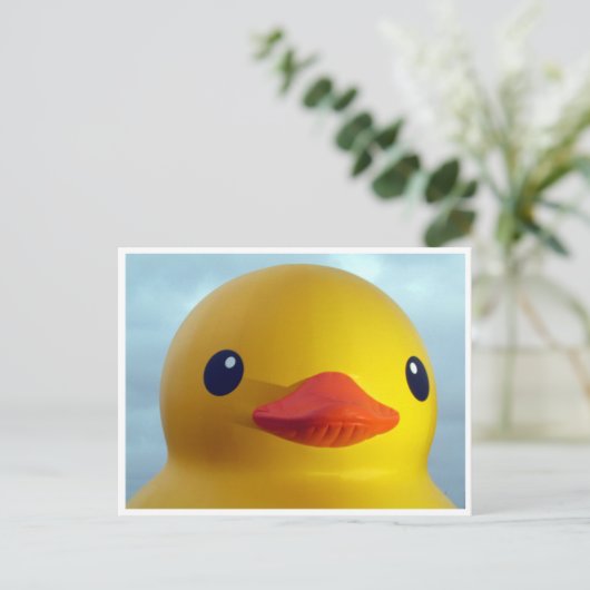 rubbereend glimlach briefkaart (Staand voorkant)