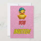 Rubbereend Schattige Gepersonaliseerde Verjaardag  Kaart (Achterkant)