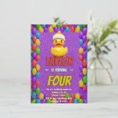 Rubbereend Schattige Gepersonaliseerde Verjaardag  Kaart (Staand voorkant)