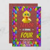 Rubbereend Schattige Gepersonaliseerde Verjaardag  Kaart (Voorkant / Achterkant)