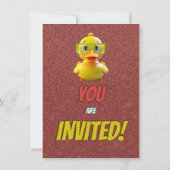 Rubbereend Schattige Gepersonaliseerde Verjaardag  Kaart (Achterkant)