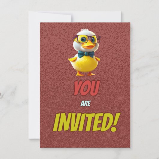 Rubbereend Schattige Gepersonaliseerde Verjaardag Kaart (Achterkant)