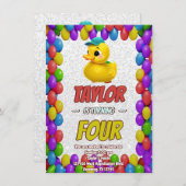 Rubbereend Schattige Gepersonaliseerde Verjaardag  Kaart (Voorkant / Achterkant)
