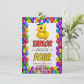 Rubbereend Schattige Gepersonaliseerde Verjaardag  Kaart (Staand voorkant)