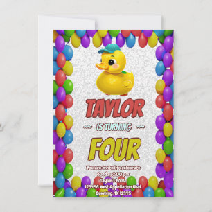 Rubbereend Schattige Gepersonaliseerde Verjaardag  Kaart