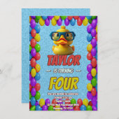 Rubbereend Schattige Gepersonaliseerde Verjaardag  Kaart (Voorkant / Achterkant)