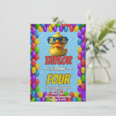 Rubbereend Schattige Gepersonaliseerde Verjaardag  Kaart (Staand voorkant)