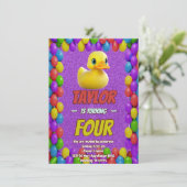 Rubbereend Schattige Gepersonaliseerde Verjaardag  Kaart (Staand voorkant)