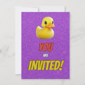 Rubbereend Schattige Gepersonaliseerde Verjaardag  Kaart (Achterkant)
