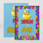 Rubbereend Schattige Gepersonaliseerde Verjaardag  Kaart (Voorkant / Achterkant)