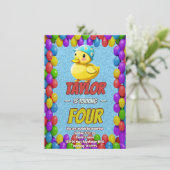 Rubbereend Schattige Gepersonaliseerde Verjaardag  Kaart (Staand voorkant)