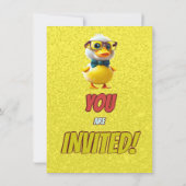 Rubbereend Schattige Gepersonaliseerde Verjaardag  Kaart (Achterkant)