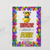 Rubbereend Schattige Gepersonaliseerde Verjaardag  Kaart (Voorkant / Achterkant)