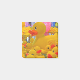 Rubbereenden plaatsen het blok post-it® notes