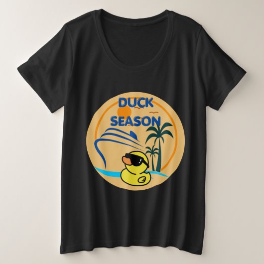 rubbereendenseizoen grote maat t-shirt (Design voorkant)