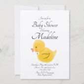 Rubberen Eend Aquarel Baby Borrel Rustiek Kaart (Voorkant)