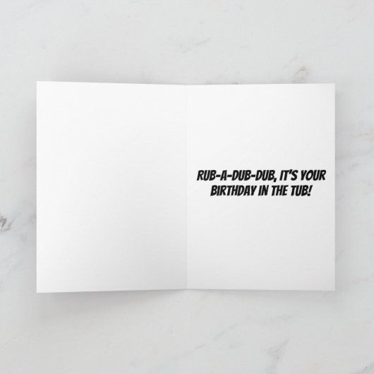 Rubberen eend gepersonaliseerde leuke groet verjaa kaart (Binnen)