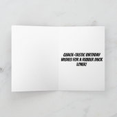 Rubberen eend gepersonaliseerde leuke groet verjaa kaart (Binnen)